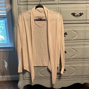 LOFT Cream Draped Women's Cardigan